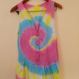 Vintage tie dyed romper